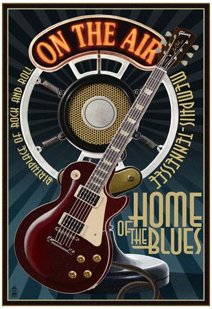 Framed Vintage Guitar Music Poster Picture Concert Artwork Instrument Poster